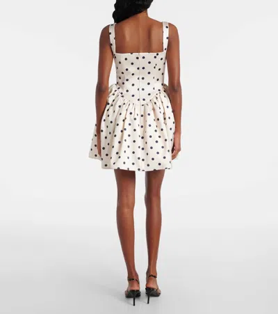 Self-portrait "polka Dot" Mini Dress In White