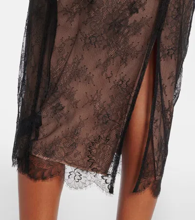 Self-portrait Self Portrait 'black Lace Midi' Skirt