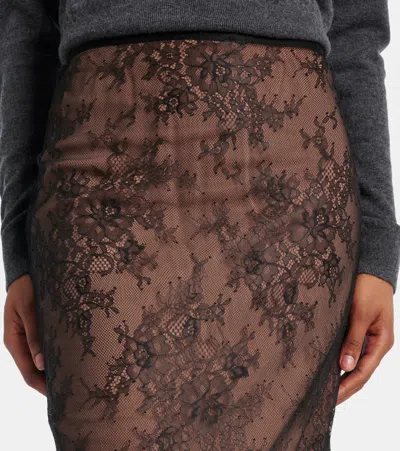 Self-portrait Self Portrait 'black Lace Midi' Skirt