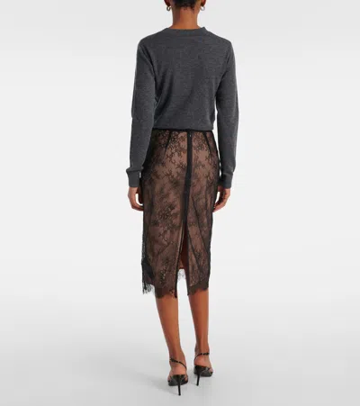 Self-portrait Self Portrait 'black Lace Midi' Skirt