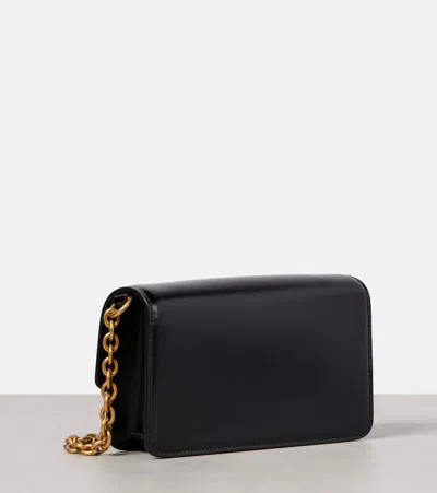 Valentino Garavani Vain Small Vlogo Leather Clutch Bag In Black