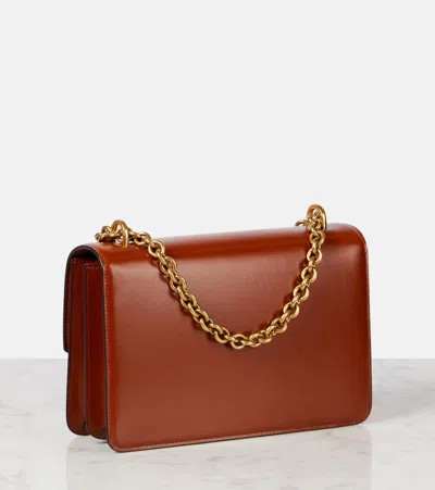 Valentino Vain Medium Leather Shoulder Bag In Brown