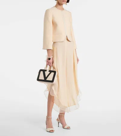 Valentino Small Nappa Leather Top Handle Bag In White