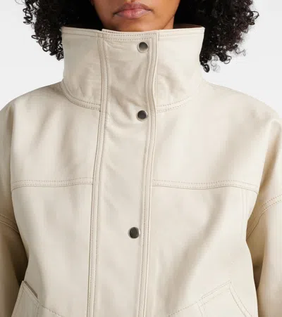Rohe Reinvented Leather Jacket In White