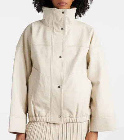 Rohe Reinvented Leather Jacket In White