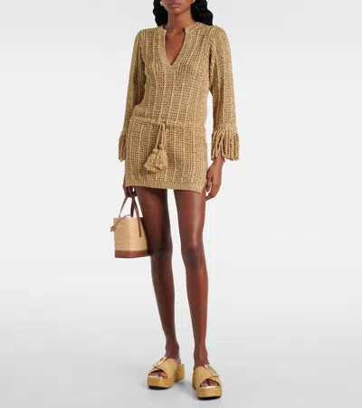 Roger Vivier Embellished Platform Mules In Beige