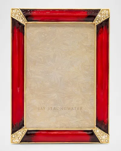 Jay Strongwater Lavinia Ruby Enamel Picture Frame, 4" X 6"
