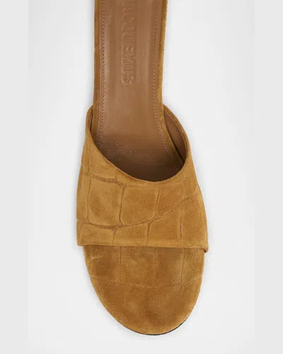 Jacquemus Woman Sandals Tan Size 8 Leather In Camel
