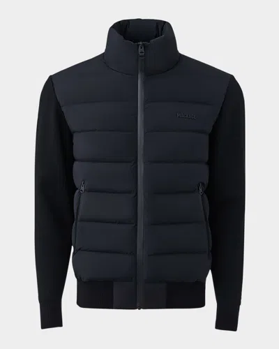 Mackage Haney-cityz Quilted Long-sleeve Jacket In Blue