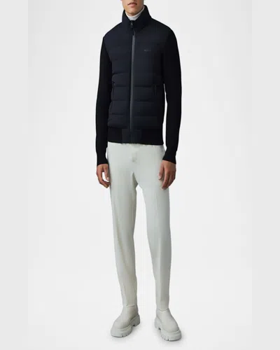 Mackage Haney-cityz Quilted Long-sleeve Jacket In Blue