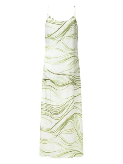 Peserico Abstract-pattern Dress In White