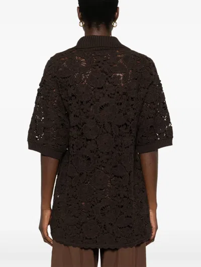 P.a.r.o.s.h Macramé Shirt In Brown