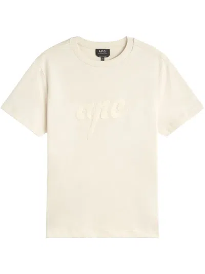 Apc A.p.c. Standard Grand Vpc Cotton T-shirt In White