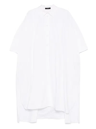 Joseph Dania Midi Dress With Button Placket And Side Slits In White