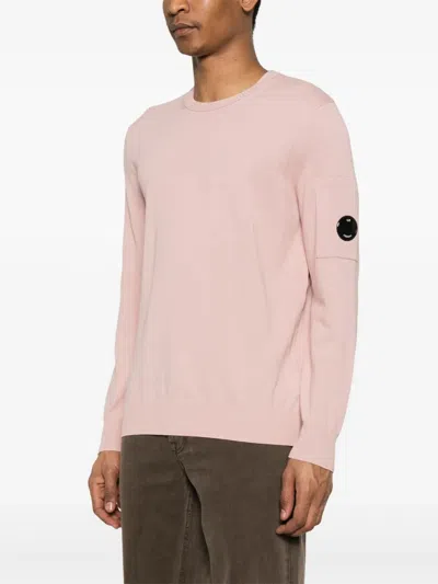 C.p. Company C. P. Company Sweater With Iconic Lens In Pink