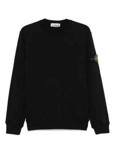 Stone Island Round Neck Jumper In Black