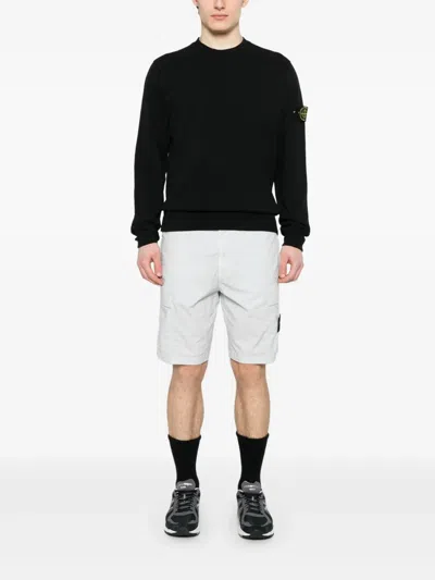 Stone Island Round Neck Jumper In Black
