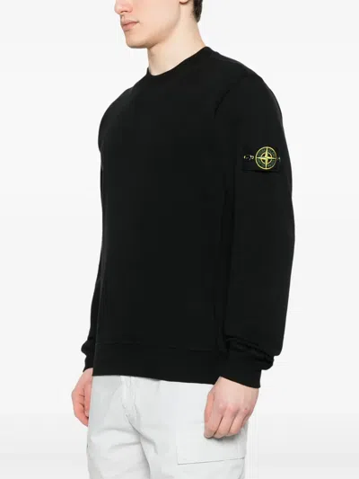 Stone Island Round Neck Jumper In Black