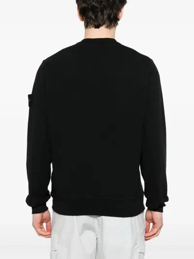Stone Island Round Neck Jumper In Black