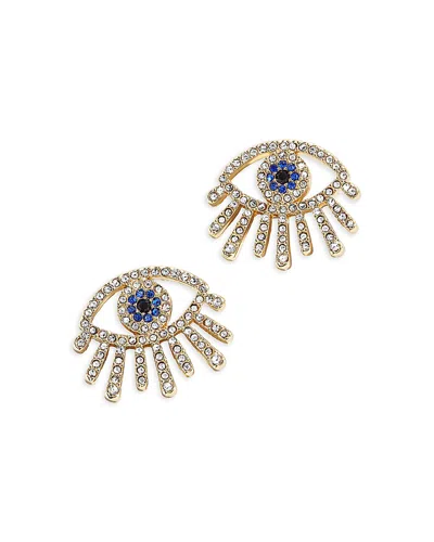 Baublebar Evil Eye Crystal Earrings In Blue/gold