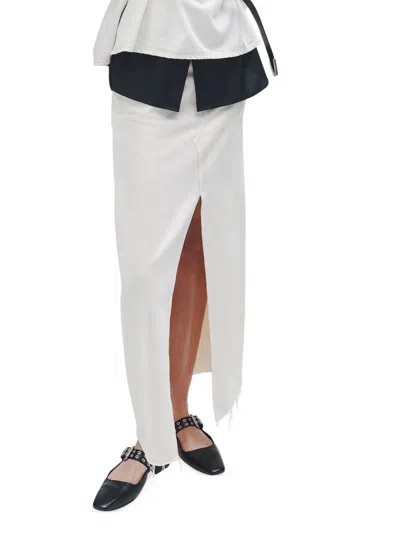 Rag & Bone Avery Denim Maxi Skirt In Ecru