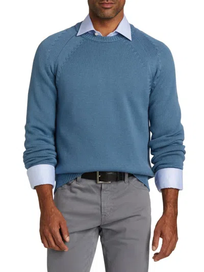 Saks Fifth Avenue Men's Wool Raglan-sleeve Sweater In Blue