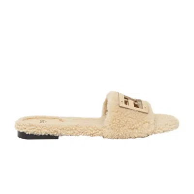 Pre-owned Fendi Wmns Baguette Slides 'beige' In Tan