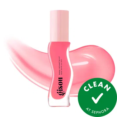 Gisou Honey Infused Hydrating Lip Oil Raspberry Swirl - Sheer Cool Pink 0.27 oz / 7.9 ml In Raspberry Swirl - Sheer Cool Pink