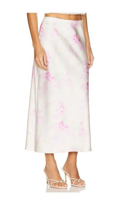 Loveshackfancy Castle Skirt In Peachy Sage In Ivory