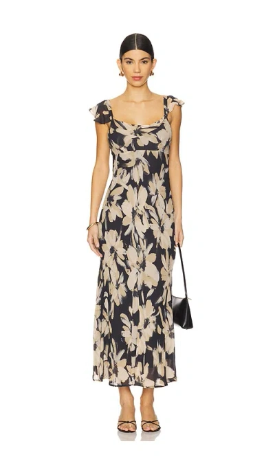 Rails Marigold Midi Dress In Charcoal Lily In Black