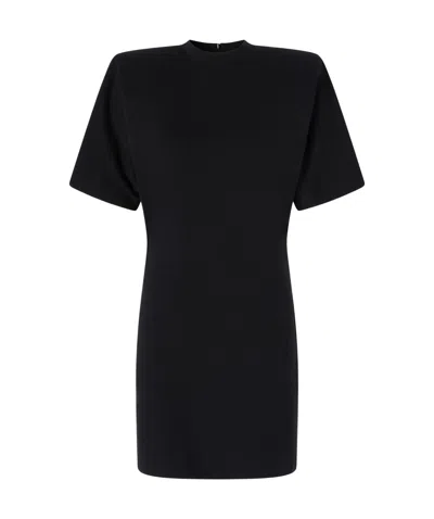 Pinko 'grady' Dress With Short Sleeves And Belted Waist In Black