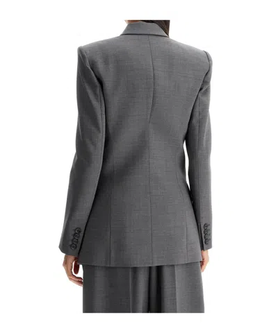 Giuseppe Di Morabito Double-breasted Wool Stretch Blazer In Gray
