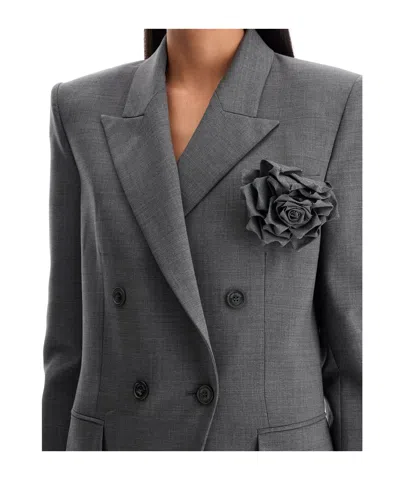 Giuseppe Di Morabito Double-breasted Wool Stretch Blazer In Gray