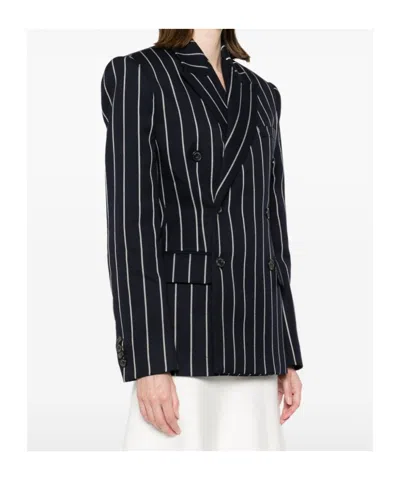 Giuseppe Di Morabito Double-breasted Pinstriped Blazer In Black