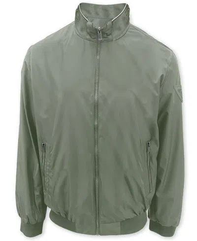 Point Zero Men's Water-repellent Full-zip Bomber Windbreaker In Green