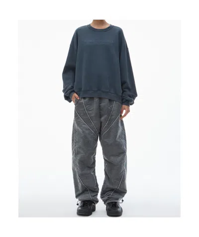 Alexander Wang Unisex Logo-embossed Sweatshirt In Cotton In Black