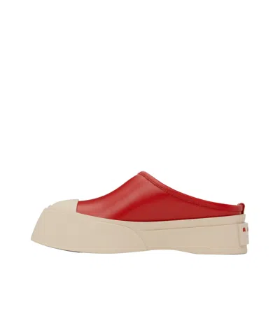 Marni Red Pablo Sabot Slip-on Loafers In 00r63 Crimson