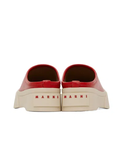 Marni Red Pablo Sabot Slip-on Loafers In 00r63 Crimson