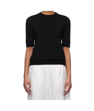 Jil Sander Crew Neck Short-sleeved T-shirt In Black