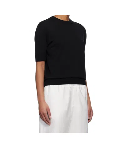 Jil Sander Crew Neck Short-sleeved T-shirt In Black