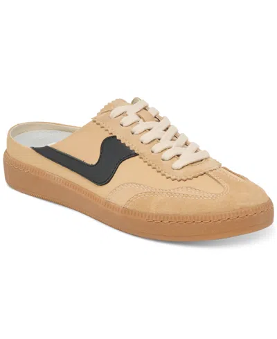 Dolce Vita Notice Slide Sneakers In Tan Multi Suede
