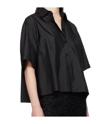 Jil Sander Spread Collar Shirt In Black
