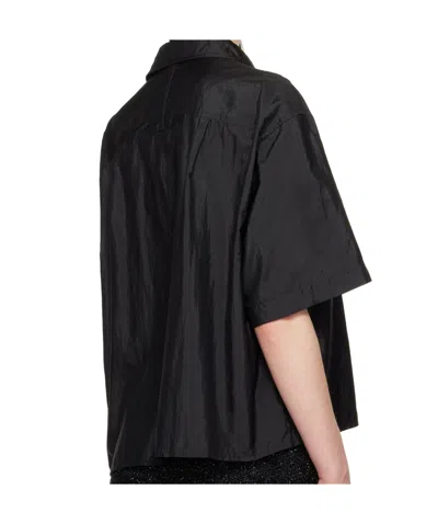 Jil Sander Spread Collar Shirt In Black