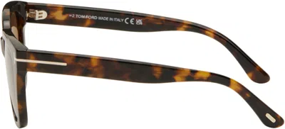 Tom Ford Brown Haylay Sunglasses In Black