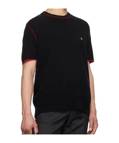 Vivienne Westwood Relaxed Fit Black Merino Wool And Cashmere Sweater In Black