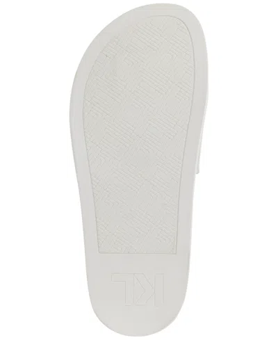 Karl Lagerfeld Women's Hazlet Slide Flat Sandals In White
