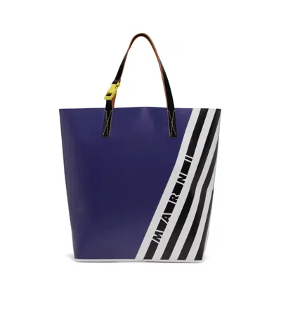 Marni Tote Shoulder Bag In Blue