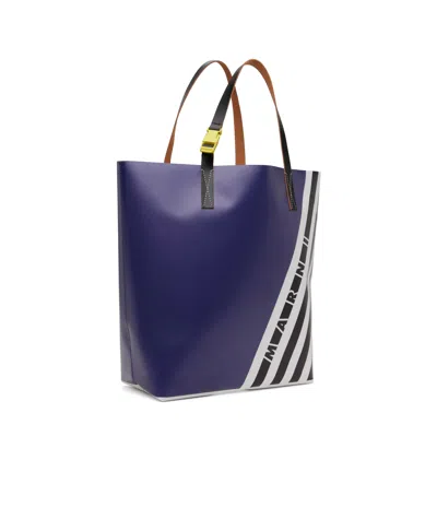 Marni Tote Shoulder Bag In Blue
