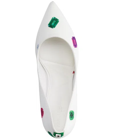Karl Lagerfeld Women's Royale Jewels High Pumps In White Multi
