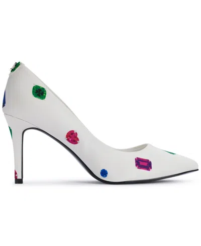 Karl Lagerfeld Women's Royale Jewels High Pumps In White Multi